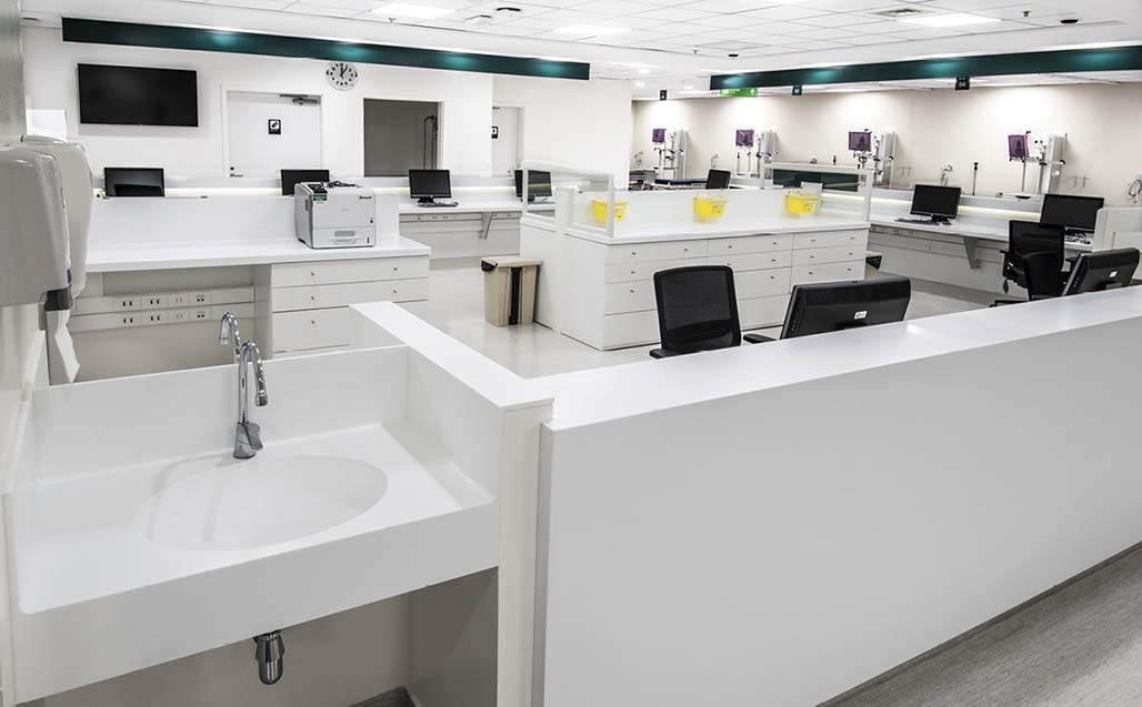 KRION®, el material idóneo para Healthcare, Clínica las Condes, Santiago de Chile