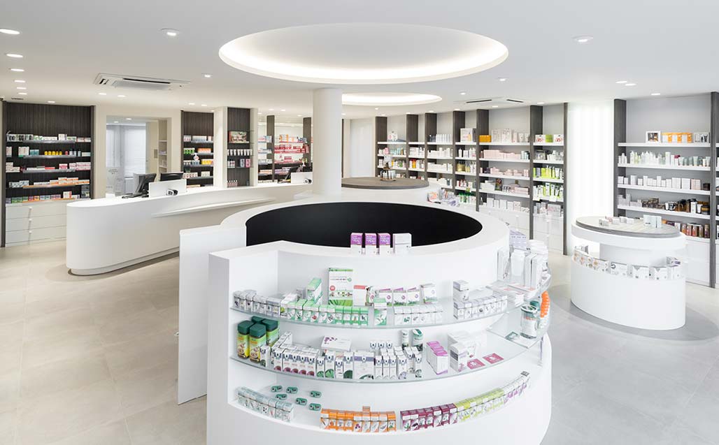 KRION® en el proyecto de Studio Lijnen & Partners, Farmacia Rooseleers (Paal Beringen – Bélgica) 