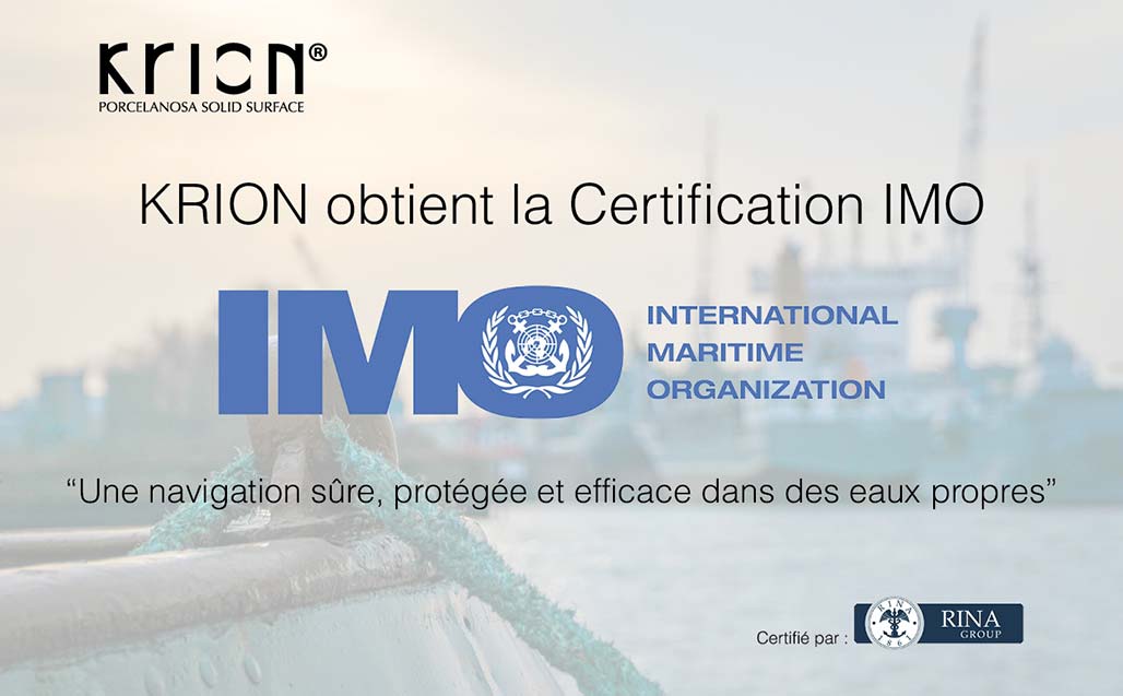 KRION passe  avec succès les tests rigoureux de la Certification IMO (International Maritime Organization)