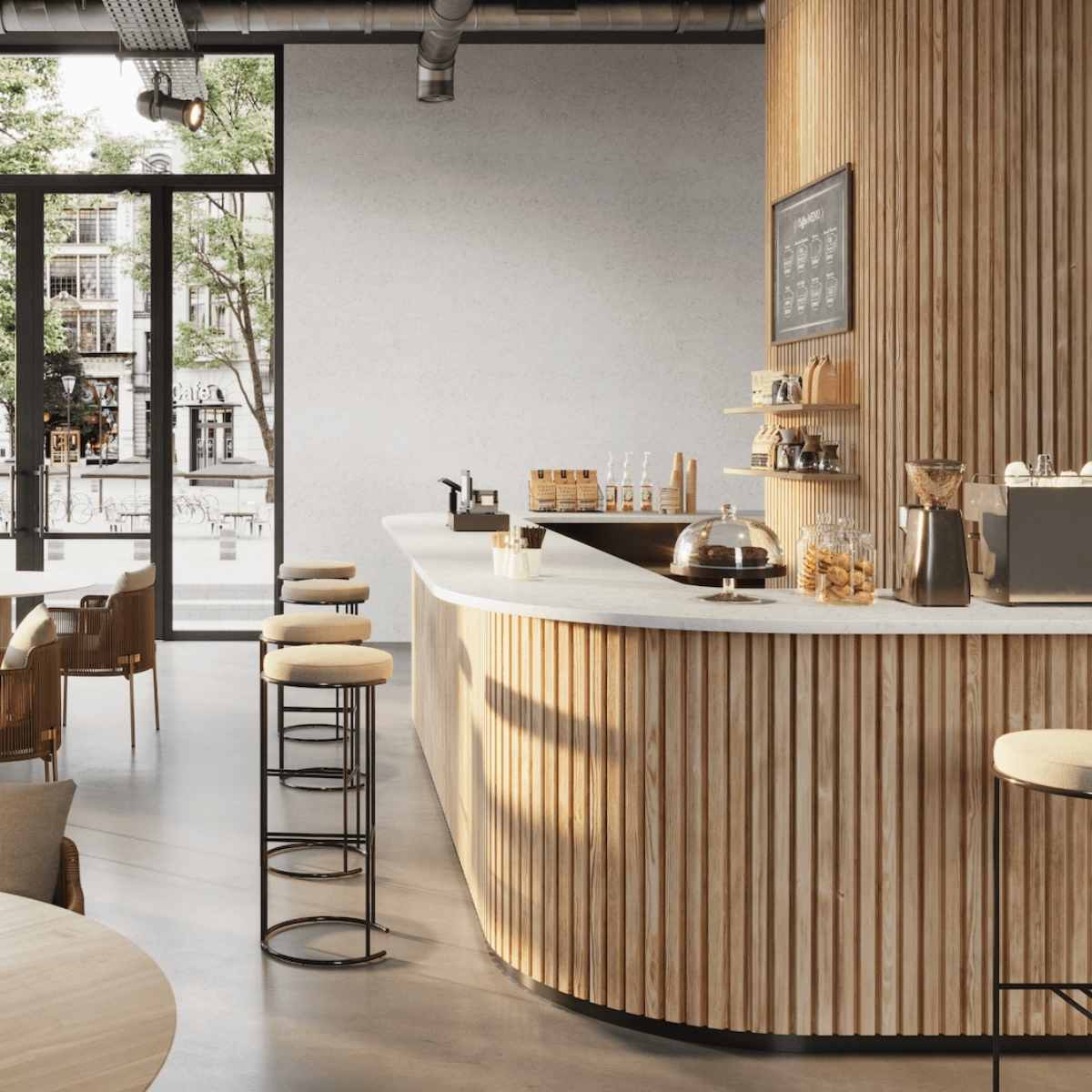 How to decorate a luxury restaurant with Krion Porcelanosa Grupo