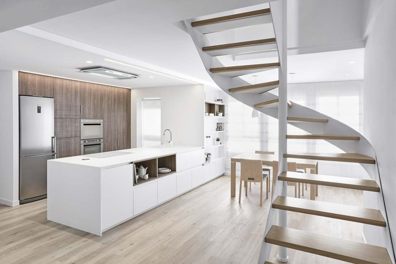 cocina integral blanca moderna