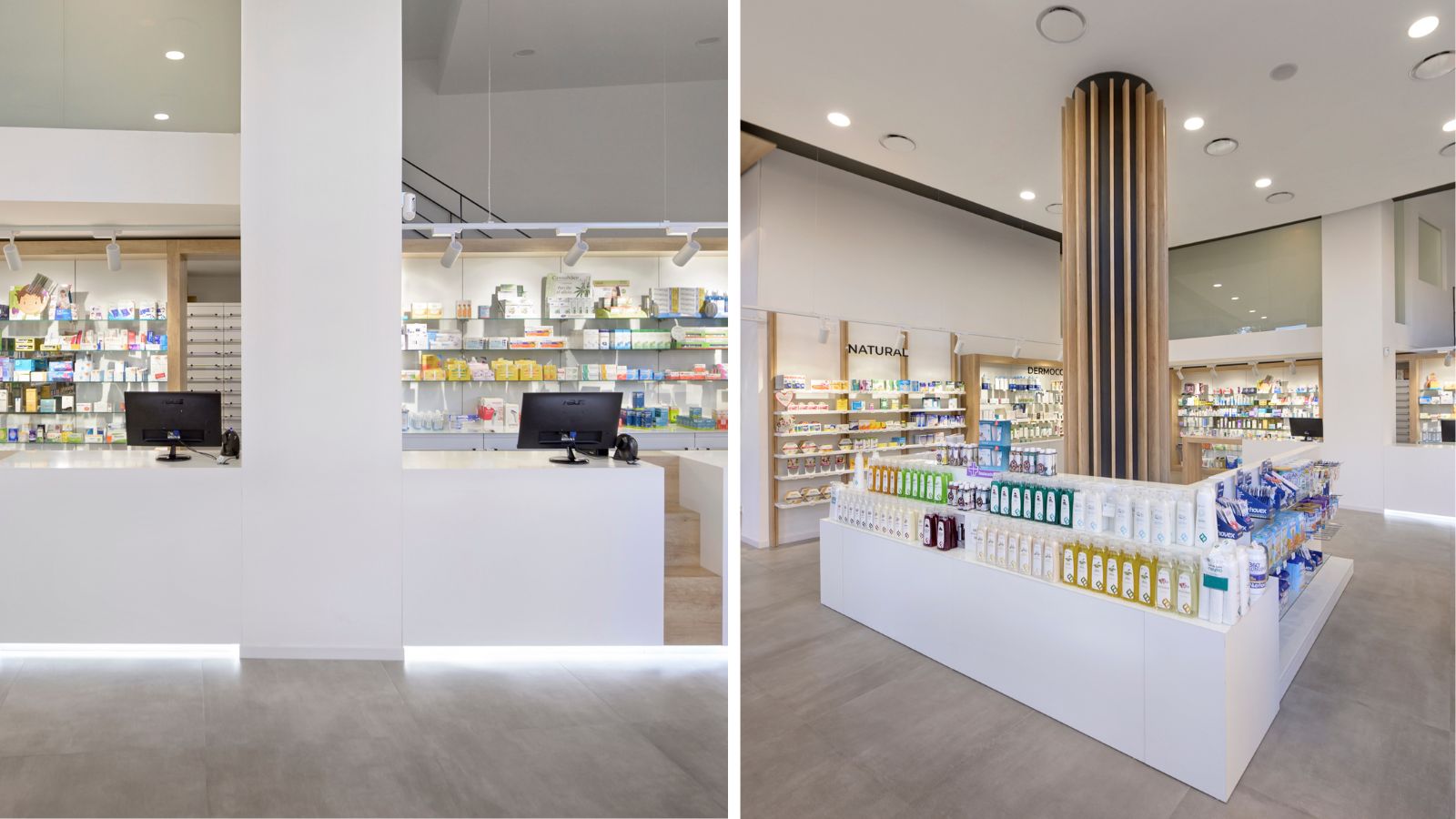 decoracion farmacias modernas